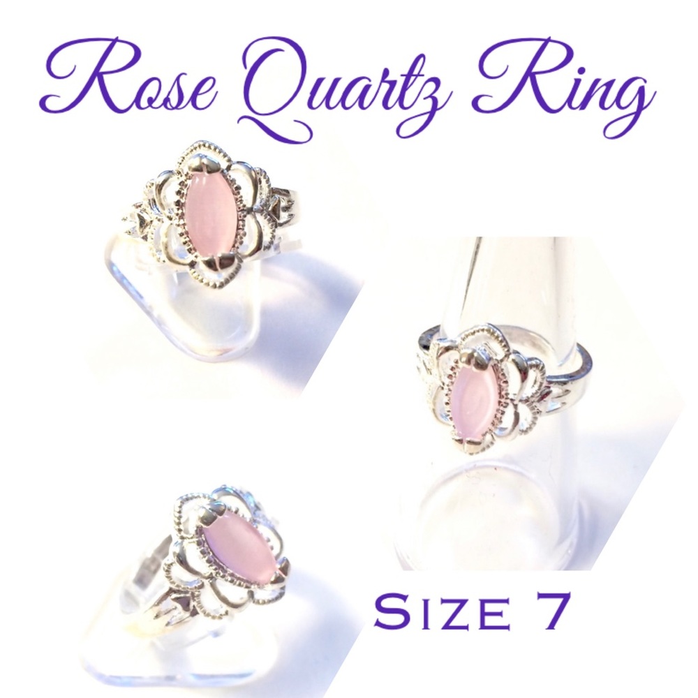 Gorgeous Rose Quartz Size 7 ring